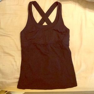 Black lululemon cross back tank